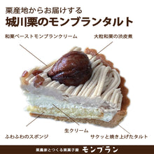 画像をギャラリービューアに読み込む, 和栗のモンブランタルト