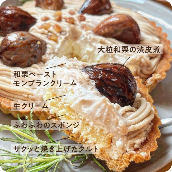 和栗のモンブランタルト
